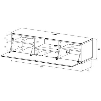 Тумба для ТВ Sonorous ST 160F BLK CWN BS
